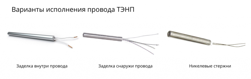 Варианты исполнения провода ТЭНП